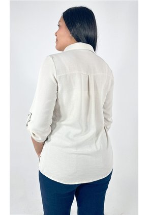 Blusa Para Mujer Manga 3/4 Taupe Marca L&H Ref. 1F412344