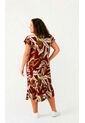 Vestido Para Mujer. Manga Corta Terracota Marca L&H Ref. 1Y617020 de L&H