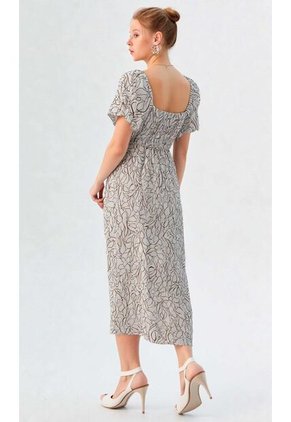 Vestido Para Mujer Manga Corta Cafe Marca L&H Ref. 1Y417034