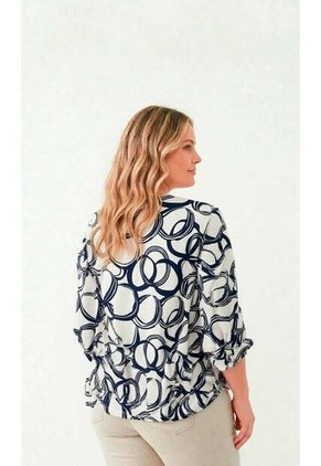 Camiseta Para Mujer. Manga 3/4 Azul Marca L&H Ref. 2J609099