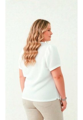 Camiseta Para Mujer. Manga Corta Blanco Marca L&H Ref. 4R609072