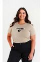 Camiseta Para Mujer. Manga Corta Beige Marca L&H Ref. 4R609073 de L&H