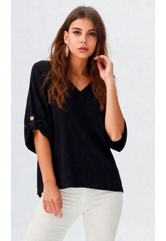 Camiseta Para Mujer Negro Marca L&H Ref. 1F409545 L&H