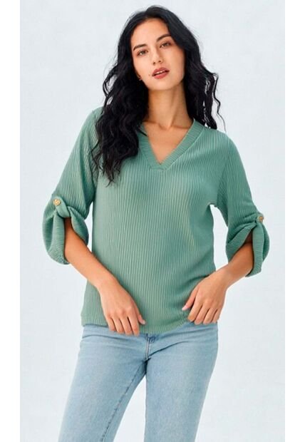 Camiseta Para Mujer Verde Marca L&H Ref. 1F409545