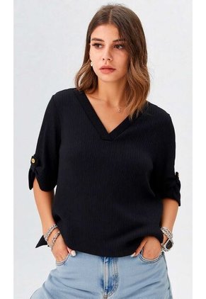 Camiseta Para Mujer Negro Marca L&H Ref. 1F409545