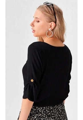 Camiseta Para Mujer Negro Marca L&H Ref. 1F409545