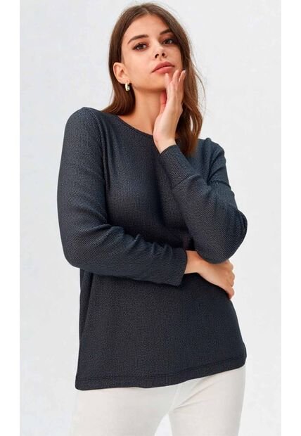 Camiseta Para Mujer Manga 3/4 Negro Marca L&H Ref. 2J409122