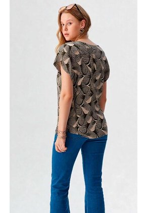 Camiseta Para Mujer Manga Corta Verde Marca L&H Ref. 2J401005