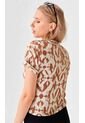 Camiseta Para Mujer Manga Corta Beige Marca L&H Ref. 1F409553 de L&H
