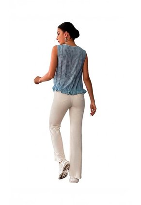 Blusa Para Mujer Manga Sisa Azul Marca L&H Ref. 1F412739