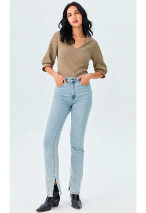 Camiseta Para Mujer Manga 3/4 Beige Marca L&H Ref. 1F409546