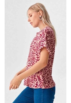 Camiseta Para Mujer Manga 3/4 Rosado Marca L&H Ref. 1F409533