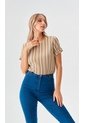 Blusa Para Mujer Manga Corta Beige Marca L&H Ref. 5P412297 de L&H