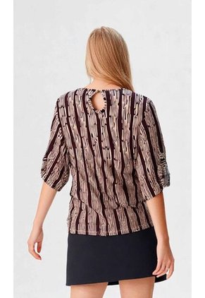 Camiseta Para Mujer Manga 3/4 Cafe Marca L&H Ref. 1F409552