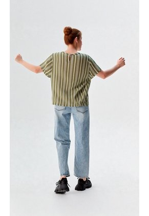 Blusa Para Mujer Manga Corta Verde Marca L&H Ref. 5P412297