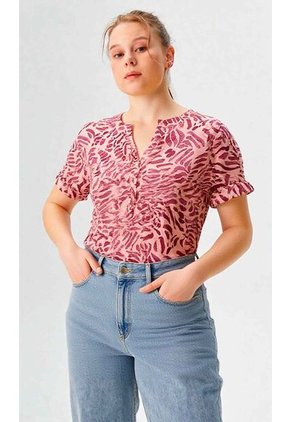 Camiseta Para Mujer Manga 3/4 Rosado Marca L&H Ref. 1F409533