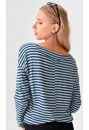 Camiseta Para Mujer Manga 3/4 Azul Marca L&H Ref. 1F409549