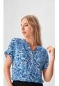 Camiseta Para Mujer Manga 3/4 Azul Marca L&H Ref. 1F409533 de L&H