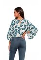 Blusa Para Mujer Manga 3/4 Verde Marca L&H Ref. 1F412737 de L&H