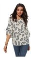 Blusa Para Mujer Manga 3/4 Gris Claro Marca L&H Ref. 1F412737 de L&H