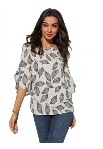 Blusa Para Mujer Manga 3/4 Gris Claro Marca L&H Ref. 1F412737 L&H