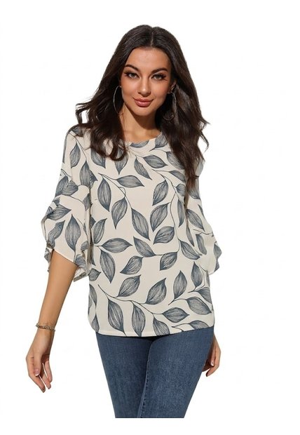 Blusa Para Mujer Manga 3/4 Gris Claro Marca L&H Ref. 1F412737