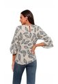 Blusa Para Mujer Manga 3/4 Gris Claro Marca L&H Ref. 1F412737 de L&H