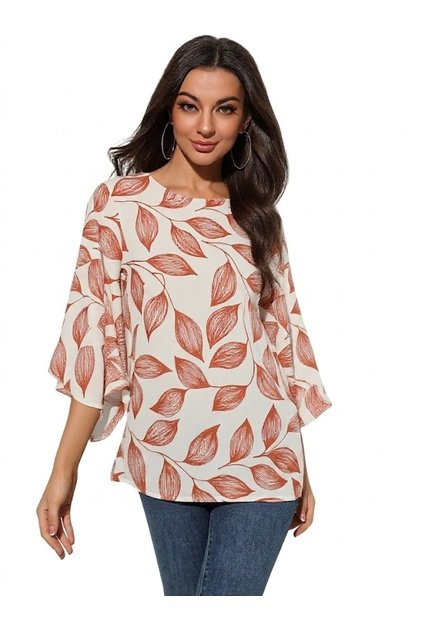 Blusa Para Mujer Manga 3/4 Beige Marca L&H Ref. 1F412733