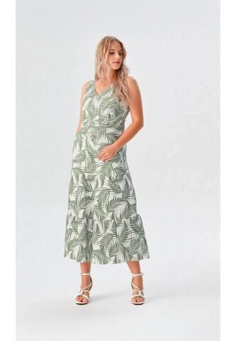 Vestido Para Mujer Manga Sisa Verde Marca L&H Ref. 2J417066 L&H