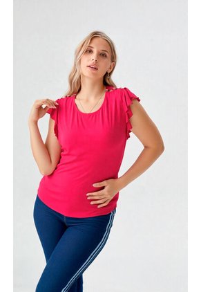 Blusa Para Mujer Manga Corta Rojo Marca L&H
