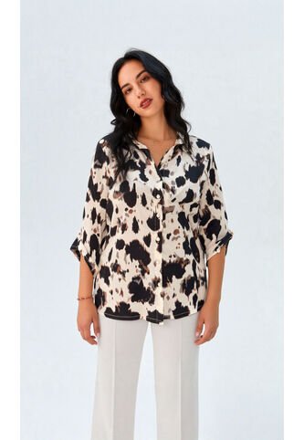 Blusa Para Mujer Manga 3/4 Negro Marca L&H Ref. 1F412699 L&H