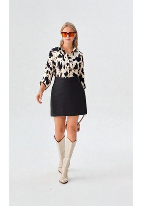 Blusa Para Mujer Manga 3/4 Negro Marca L&H Ref. 1F412699