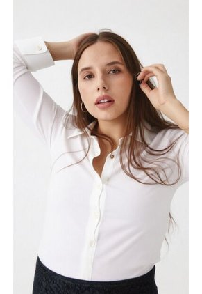 Blusa Para Mujer Manga Larga Crudo Marca L&H Ref. 1F412696