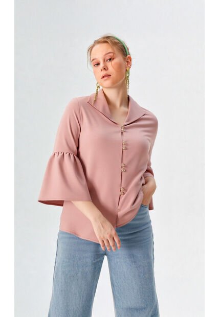 Blusa Para Mujer Manga 3/4 Rosado Marca L&H