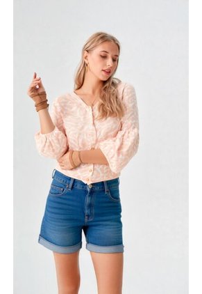 Blusa Para Mujer Manga 3/4 Rosado Marca L&H