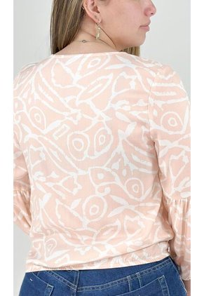 Blusa Para Mujer Manga 3/4 Rosado Marca L&H
