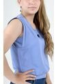 Blusa Para Mujer Manga Sisa Azul Marca L&H de L&H