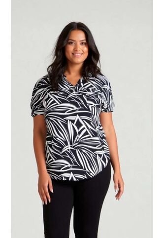 Blusa Para Mujer. Manga Corta Negro Marca L&H Ref. 5P612077 L&H