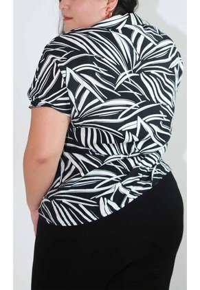 Blusa Para Mujer. Manga Corta Negro Marca L&H Ref. 5P612077