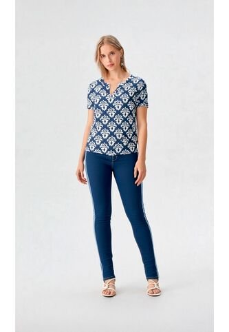Camiseta Para Mujer Azul Marca L&H L&H
