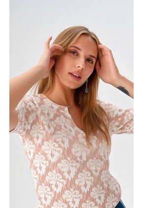 Camiseta Para Mujer Beige Marca L&H