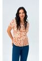 Camiseta Para Mujer Manga Corta Beige Marca L&H de L&H