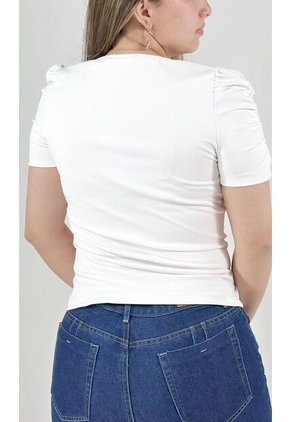 Camiseta Para Mujer Manga Corta Blanco Marca L&H