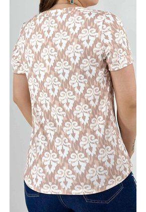 Camiseta Para Mujer Beige Marca L&H