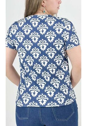 Camiseta Para Mujer Azul Marca L&H