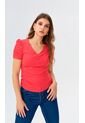 Camiseta Para Mujer Manga Corta Rojo Marca L&H de L&H