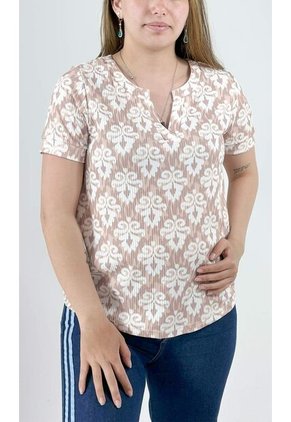Camiseta Para Mujer Beige Marca L&H