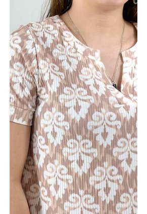 Camiseta Para Mujer Beige Marca L&H