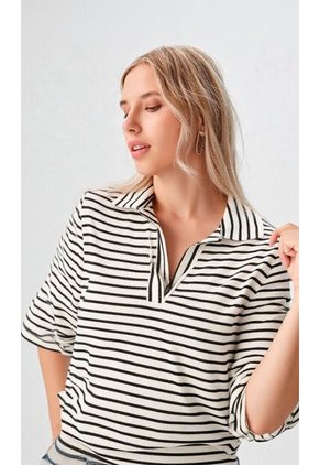 Camiseta Para Mujer Manga Corta Negro Marca L&H