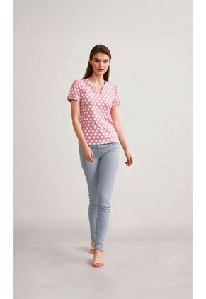 Camiseta Para Mujer Manga Corta Rosado Marca L&H